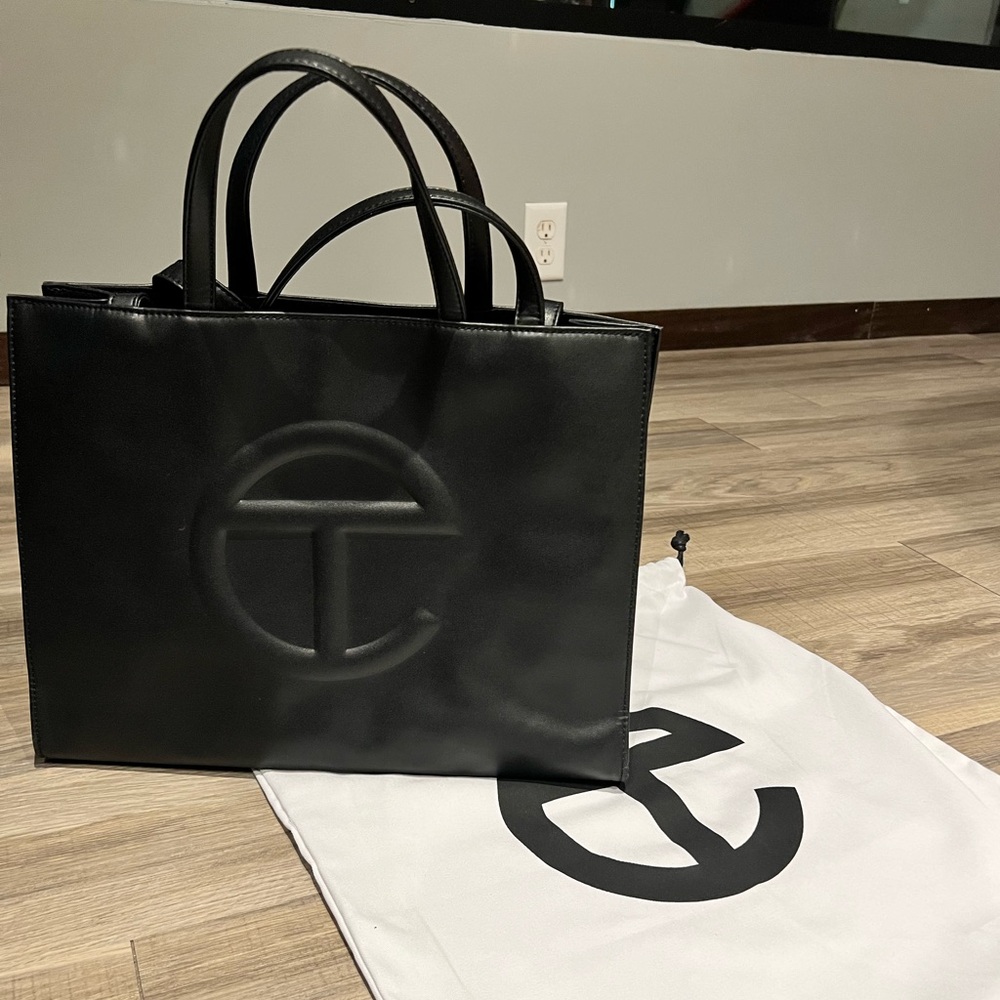 Telfar Black Medium Tote, Vegan Leather